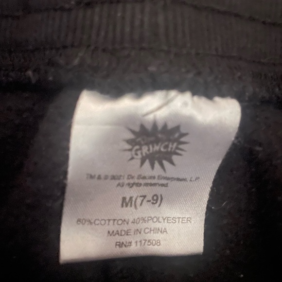 Merry Grinchmas Black Joggers - Picture 4 of 4